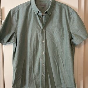 Ash & Erie Men's Casual Green Button Down Shirt